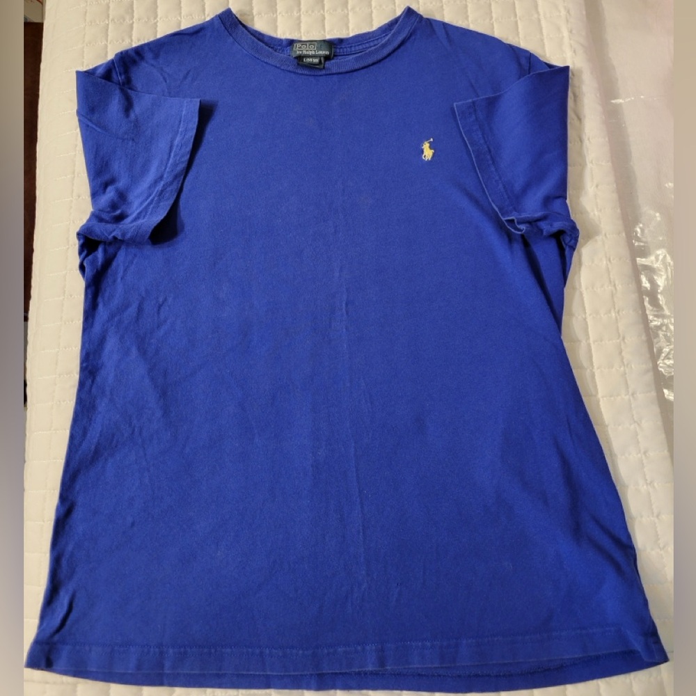 Polo Ralph Lauren Men’s L Classic Fit Crew Neck T-shirt Solid Royal Blue Yellow